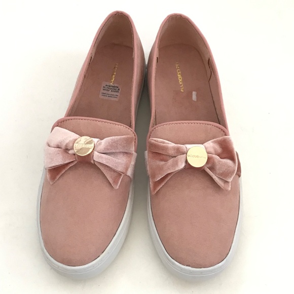 LIZ CLAIBORNE Weaver Slip On Sneakers Velvety Pink Blush Loafer Shoe Size 9.5 - Picture 3 of 16